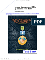 Full Download Human Resource Management 13th Edition Gary Dessler Test Bank