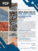 Fine and Course Aggregates: Sieve Analysis of