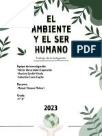 El Ambiente y El Ser Humano