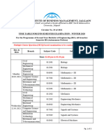 10 - Examination Time Table SE ESE Winter 2020