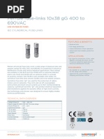 DS IEC Low Voltage GP Ferrule Fuse Links 10x38 GG 400 To 690VAC en