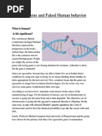 Selfish Gene and Faked Human Behavior