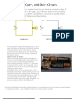 Electrical Short Circuit Open Circuit and Close Circuit