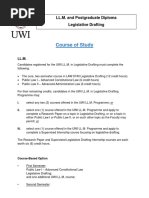 LL M and Postgraduate Diploma Legislative Drafting