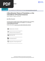 A Bourdieusian Theory of Translation or The Coincidence of Practical Instances