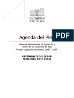 Agenda Del Pleno 13, 14 y 15 Diciembre 2023