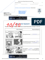 Ejercicio Online de Reported Speech para Intermediate