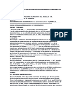 600 Modelo para Solicitar Regulación de Honorarios Ante La Camara de Apelaciones