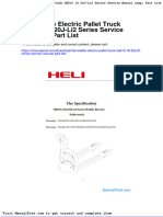 Heli Walkie Electric Pallet Truck Cbd15!18!20j Li2 Series Service Manual Part List