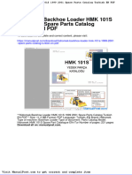 Hidromek Backhoe Loader HMK 101s 1999 2001 Spare Parts Catalog Turkish en PDF