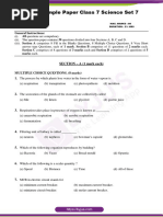 CBSE Sample Paper Class 7 Science Set 7