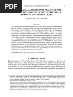 Oath (Yamin) As A Method of Proof and The Right To Due Process in The Philippines: A Response To Tampar V Usman