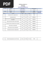 Cronograma de Actividades Mantenimiento Preventivo Transformador 500 Kva