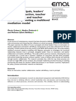 Trust in Principals, Leaders' Focus On Instruction, Teacher Collaboration, and Teacher Self-Efficacy - Testing A Multilevel Mediation Mode 2020