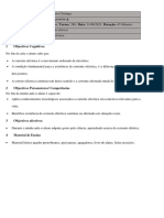 PLANO DE AULA Sobre CORRENTE ELECTRICA