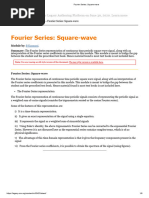 Fourier Series Square-Wave