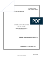 Conseil Des Ministres N°039 Du 13 Decembre 2023