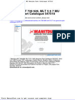 Manitou MT 728 928 MLT 5 6 7 Mu Genuine Part Catalogue 547519