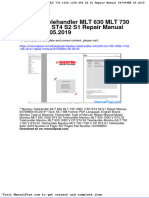 Manitou Telehandler MLT 630 MLT 730 105d 115d St4 s2 s1 Repair Manual 647699en 05 2019