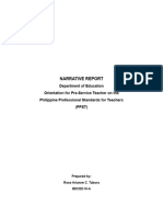 Narrative Report On PPST