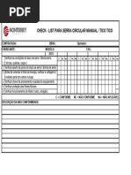 NR 12 - Lista de Verificação Serra Circular