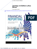 Financial Reporting 1st Edition Loftus Solutions Manual