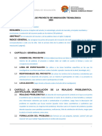 ESTRUCTURA DE PROYECTO DE INNOVACIÓN TECNOLOGICA Final