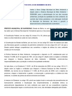 LEI MUNICIPAL 921-10 - CÃ Digo Municipal de Meio Ambiente