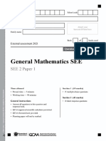 SEE General Mathematic SEE 2 Paper 1