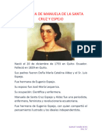 Biografia de Manuela de La Santa Cruz y Espejo