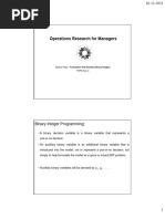 Operations Research For Managers: Binary Integer Programming