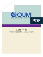 BBMP1103: Mathematics For Management