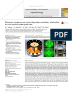 The Design, Simulation and Testing of An Urban Vertical Axis Wind Turbine