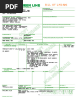 Bill of Lading - Modelo