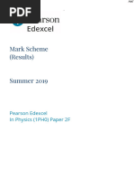 June 2019 MS - Paper 2 (F) Edexcel Physics GCSE