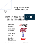 Analog and Mixed-Signal Modeling Using VHDL-AMS