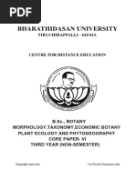 B.SC - Botany Morphology, Taxonomy and Phytogeography III-Year SPS