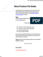 Maxima and Minima of Functions of Two Variables