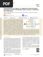 4 Zanco Et Al 2021 Postcombustion Co2 Capture A Comparative Techno Economic Assessment of Three Technologies Using A