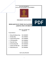 Research On Time Management Skills Among FMT Students