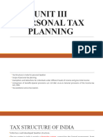 Unit III Personal Tax Planning Bcom Hons