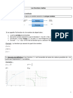 Les Fonctions Réelles Cours 1ere