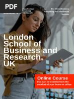 BSC (Hons) Business Computing and Information Systems - Delivered Online by LSBR, UK