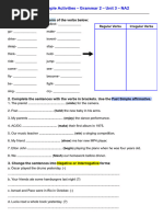 Past Simple - Grammar 2 - Unit 3 - NA2