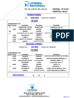 S 50 Poblaciones Agraciadas Jueves