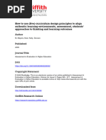 How To Use (Five) Curriculum Design Principles To Align Authentic Learning Environments, Assessment, Students' Approaches To Thinking, and Learning Outcomes