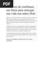 30 Frases de Confiança em Deus para Entregar Sua Vida Nas Mãos Dele