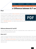 Know The Major Difference Between BJT and FET