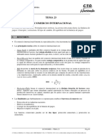 Tema 23 El Comercio Internacional: I. Resumen