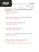 Chemistry Balancing Equation